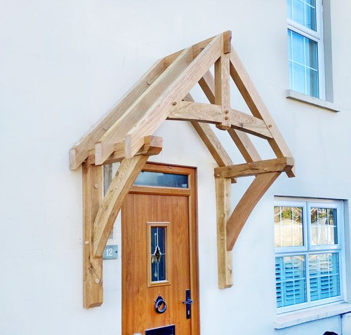 Solid oak porch canopy - canopy, kit