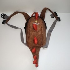 LittleLife Dino Backpack Dinosaur Brown Bag - No Rein Strap