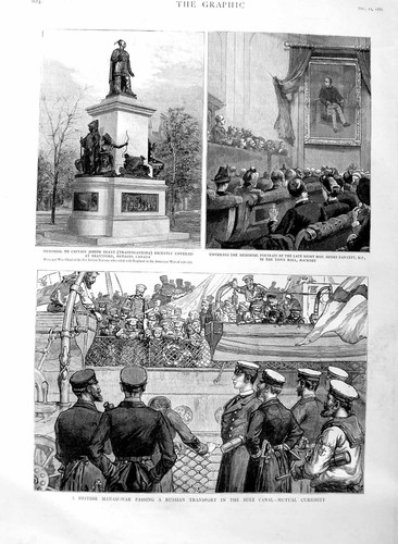 Old antique print 1886 - old,