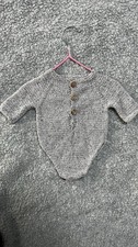 Newborn Photography Props Baby Grey Bodysuit
