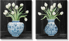 Elegant White Tulips in