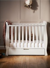 Space Saver Sleigh Cot White