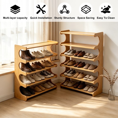 Tier wooden shoe rack - tier,