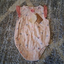 Albetta Floral Button-Up Baby Romper Sleeveless 3-6 Months NWT