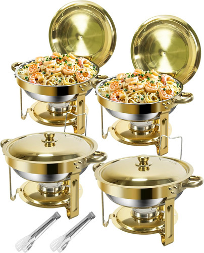 Gold chafing dish buffet set - gold,