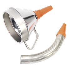 Sealey Funnel Metal With Flexi Spout & Removable Brass Filter 160mm FM16F