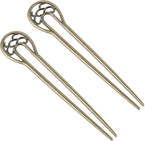 2pcs metal shaped hairpin - 2pcs,
