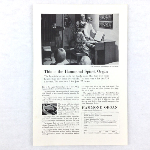 1961 hammond spinet organ - 1961,
