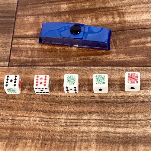 Vintage 1950 poker dice - poker, set