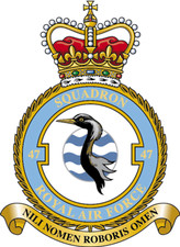 RAF 47 SQUADRON BADGE ON METAL