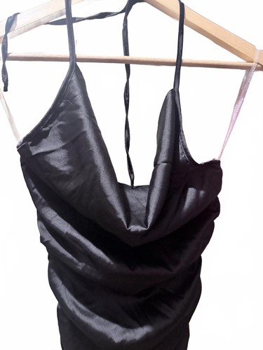 Dress parisian black satin - #dress,