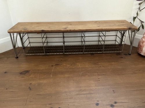 Industrial style hallway bench