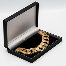 Men's 9ct Gold Ornate Cuban