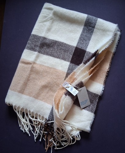 Primark large check blanket - large,