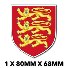 Royal Arms of England 3 Lions UK British Gloss Vinyl Sticker car van S473