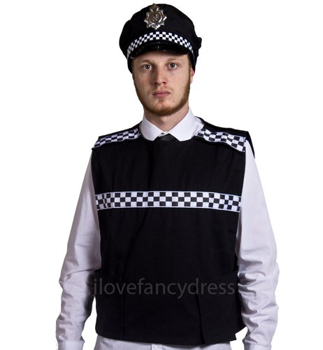 Adult police costume - police, vest