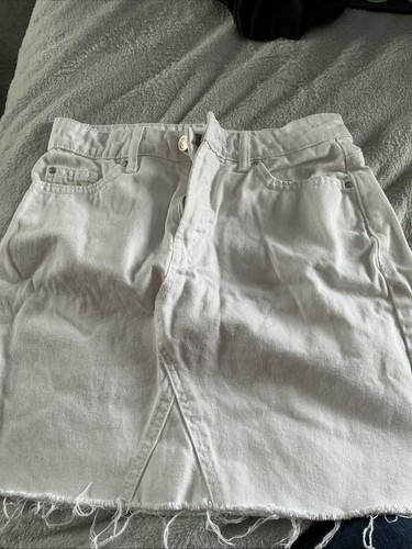 Primark white denim skirt