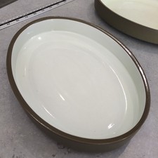 Denby Chevron Dark Green Oval