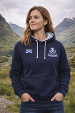 Womens Scotland Hoodie Navy