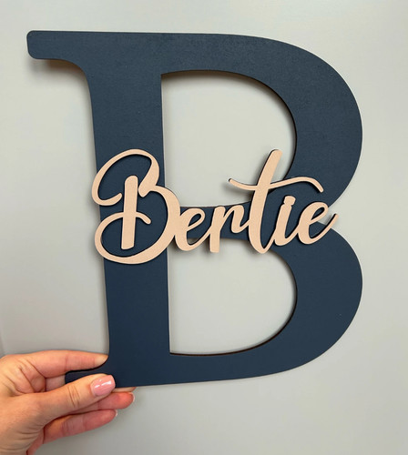 Personalised wooden name door - wooden,