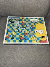 The Simpsons 3D Chess Set New in Bruised Box, Full Set as Photos, Rare Gift idea