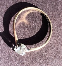 Rolled gold soilitaire ring - soilitaire,