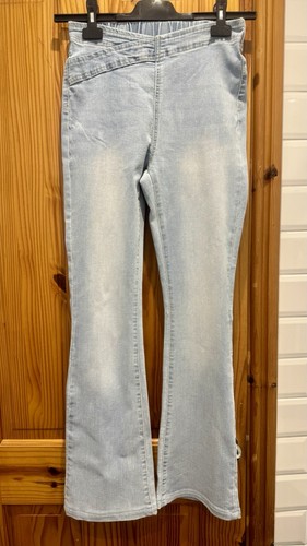 Light wash blue denim flares - light-wash,