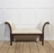 Carved Mahogany Window Seat |