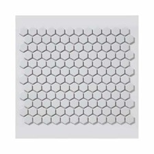 White Hexagon Matt Mosaic Wall & Floor Tiles 2.3 x 2.3