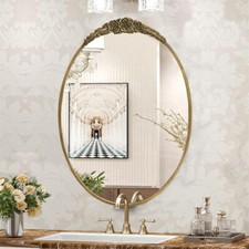 Oval Mirror Gold Traditional