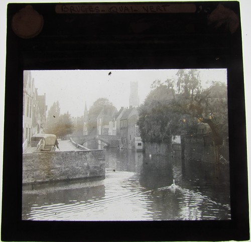 Glass magic lantern slide - glass,