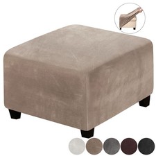 Velvet Stretch Footstool