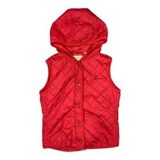 Jack Wills Vintage Ladies Red Hooded Quilted Gilet