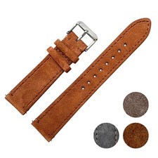 Suede Watch Strap Premium Quick Release Luxury Leather Band 20mm 22mm UK