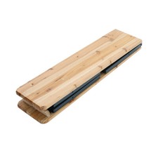 2 PACK Folding Picnic Dining Bench Chair 6 Seater Long Wooden Beer Benches Stool