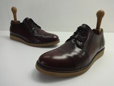 Mens Shoes Size 10 UK RIVER ISLAND Brown High Shine Leather Lace Up Creepers