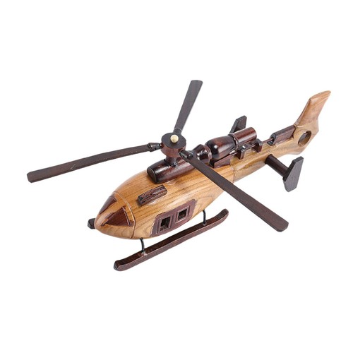 Wooden helicopter model - wooden,