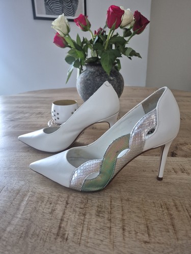 Dune white stiletto heels - white,