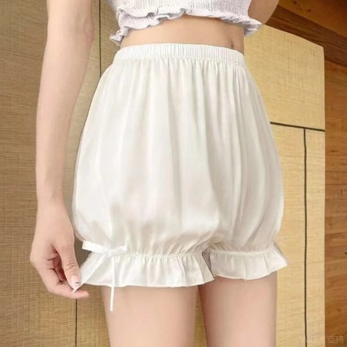 Women lace safety shorts satin - lace,