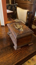 Rare antique wooden box solid