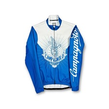 Vintage Campagnolo Blue & White Full Zip Cycling Jacket  Size Medium