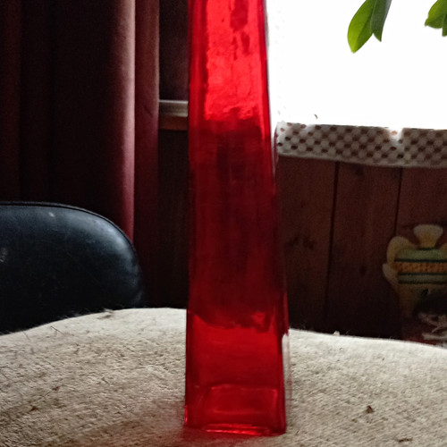 Tall red orange glass - tall,