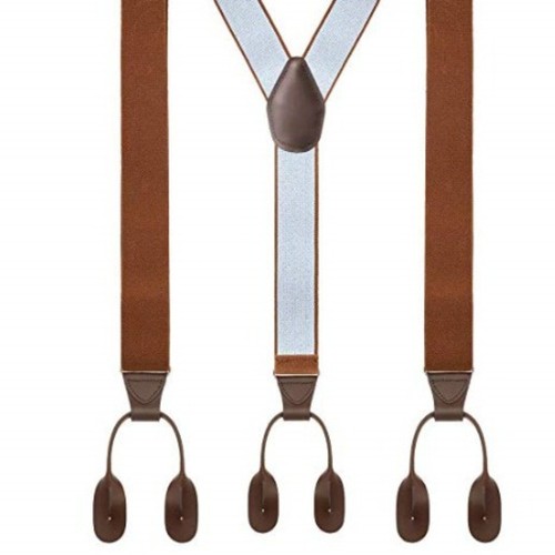 Men cowhide leather braces - men's,