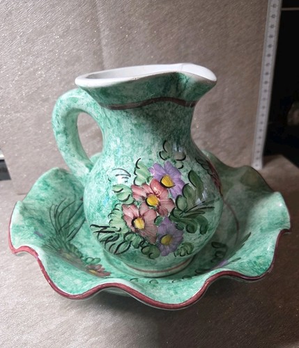 Vintage hand painted green - hand-painted,