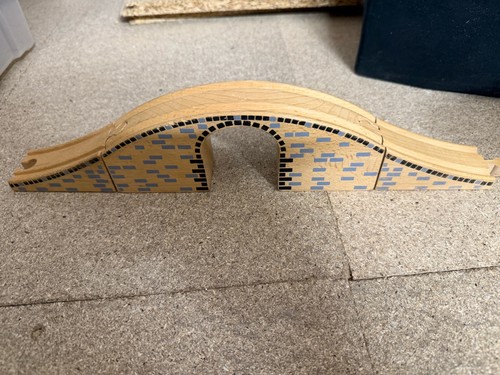 Wooden railway arch bridge - railway,