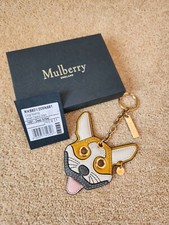 GENUINE MULBERRY CORGI DOG DEEP AMBER KEYRING  WITH BOX CHRISTMAS 