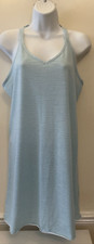 Ladies Matalan Time to Dream Size 8/10 Pale Turquoise stripe Strappy Nightie