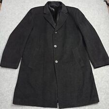 Mens Cashmere Wool Coat EU-58 UK-48 Black Long Jacket Overcoat Bellandi-Fabric