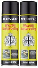 2 x Tetroseal 500ml Wax Oil Underseal  Black -  Spray On Easy Application
