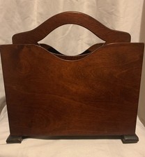 Antique Mahogany Arts & Crafts Magazine Rack